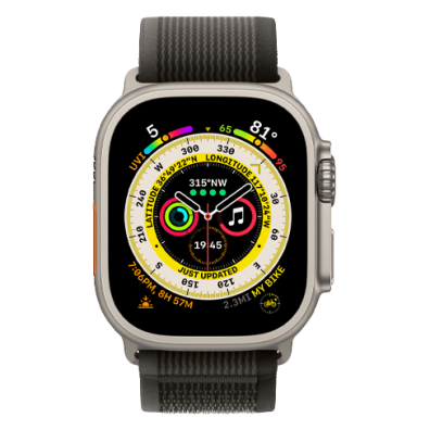 Apple Watch Ultra GPS + Cellular, 49mm Titanium Case with Trail Loop - S/M | Bite