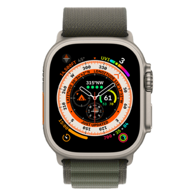 Apple Watch Ultra GPS + Cellular, 49mm Titanium Case with Alpine Loop - Small | Bite
