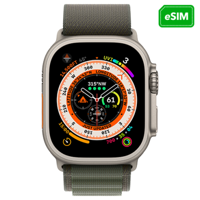 Apple Watch Ultra GPS + Cellular, 49mm Titanium Case with Alpine Loop - Medium | Bite