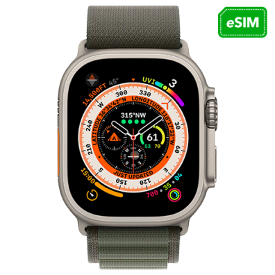 Apple Watch Ultra GPS + Cellular, 49mm Titanium Case with Alpine Loop - Small | Bite