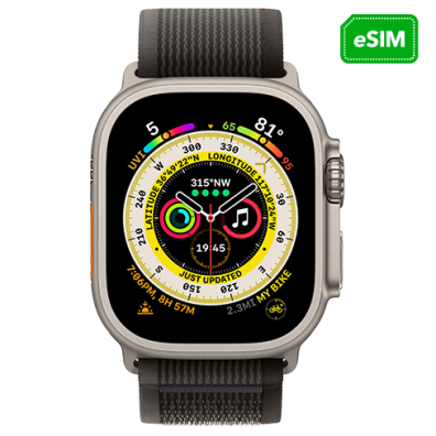 Apple Watch Ultra GPS + Cellular, 49mm Titanium Case with Trail Loop - S/M | Bite
