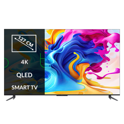 TV Set|TCL|50"|4K/Smart|QLED|3840x2160|2 GB|Wireless LAN|Bluetooth|Google TV|50C645 | Bite