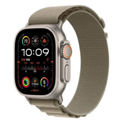 (LV) Apple Watch Ultra 2 GPS + Cellular 49mm Titanium Case with Alpine Loop - Medium | Bite