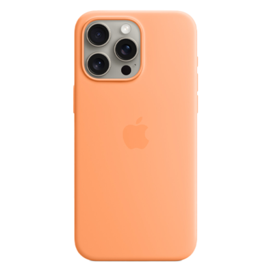 Apple iPhone 15 Pro Max Silicone Case with MagSafe Orange Sorbet | Bite