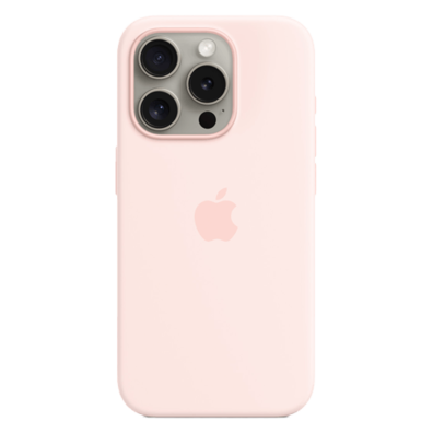 Apple iPhone 15 Pro Silicone Case with MagSafe Light Pink | Bite