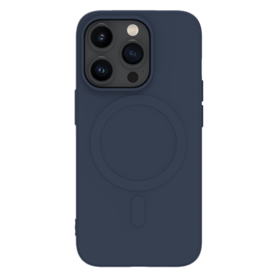 Apple iPhone 15 Pro MagSafe Soft Touch Cover By Muvit Dark Blue | Bite