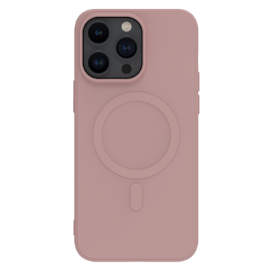 Apple iPhone 15 Pro Max MagSafe Soft Touch Cover By Muvit Chalk Pink | Bite