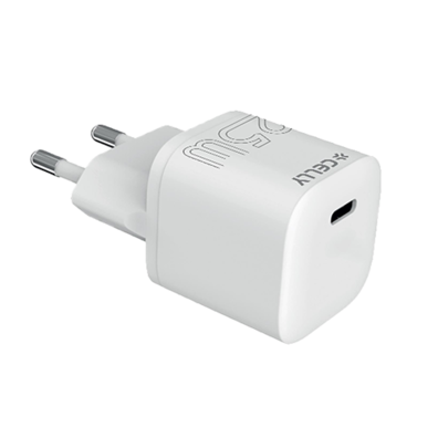 Type-C Ultra Compact Wall Charger 25W by Celly White | Bite