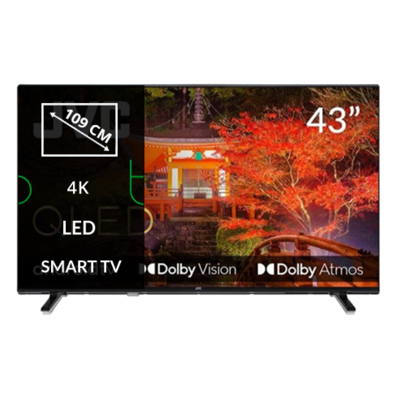 TV Set|JVC|43"|4K/Smart|QLED|3840x2160|Wireless LAN|Bluetooth|Android TV|LT-43VAQ330P | Bite