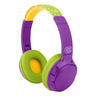 Kakė Makė Wireless Kids Headphone Green-Purple | Bite