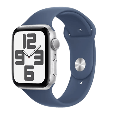 Apple Watch SE GPS + Cellular 40mm Silver Aluminium Case with Denim Sport Band - S/M | Bite