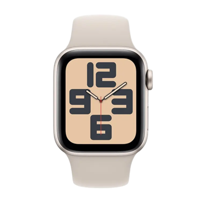 Apple Watch SE GPS + Cellular 40mm Starlight Aluminium Case with Starlight Sport Band - S/M | Bite