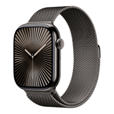 Apple Watch Series 10 GPS + Cellular 46mm Slate Titanium Case with Slate Milanese Loop - M/L | Bite