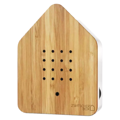 Zwitscherbox Classic motion sensor speaker with bird sounds, bamboo | Bite