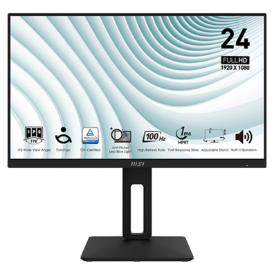 LCD Monitor|MSI|PRO MP242AP|23.8''|Business|Panel IPS|1920x1080|16:9|100Hz|1 ms|Swivel|Pivot|Height adjustable|Tilt|Colour Black|PROMP242AP | Bite