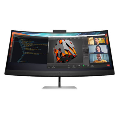 740pm Series 7 Pro 5K Curved Conferencing Monitor - 39.7" 5120x2160 WUHD 300-nit 60Hz AG, Curved, IPS, 2x USB-C(100W)/HDMI/DisplayPort, 4x USB-A, speakers, 13MP webcam, RJ-45 LAN, height adjustable/tilt/swivel, 3 years (replaces Z40c G3) | Bite