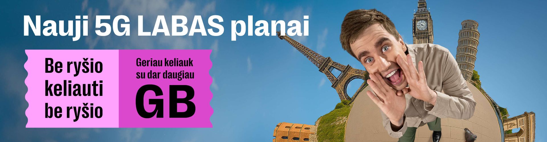Keliauti be ryšio būtų be ryšio - nauji LABAS 5G planai laukia tavęs